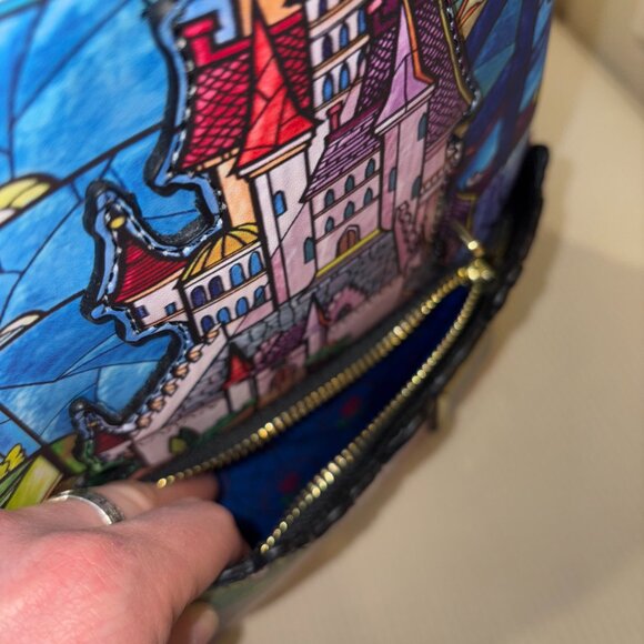 Loungefly Disney Princess Castle Series Beauty And The Beast Belle Mini Backpack - Picture 8 of 9